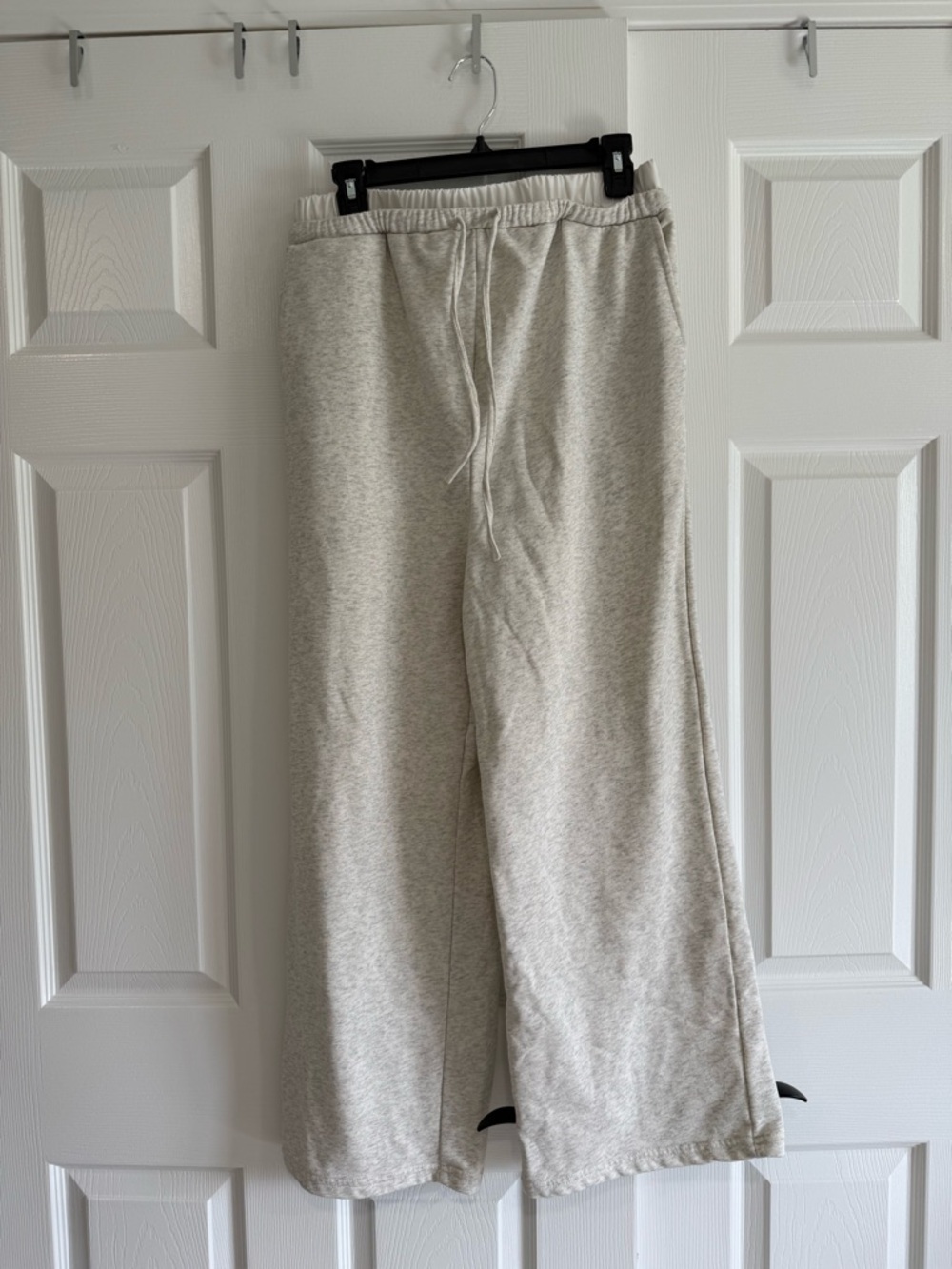 Light Heather Gray Wide Leg Sweatpants